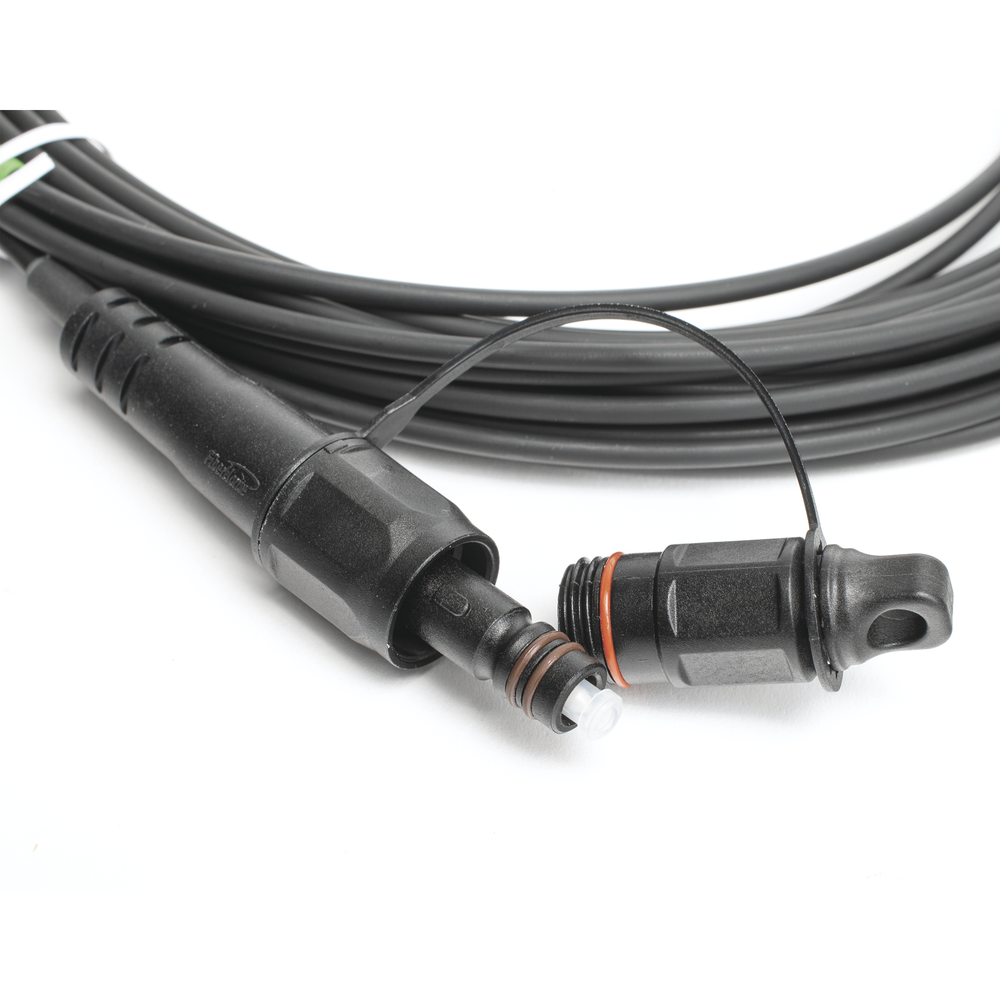 Jumper de Fibra Óptica, Conector SC/APC - Conexión a Caja FDP460, Redondo, 10 Metros (32.81 Pies), Forro 3 mm, G657A2, Negro - Imagen 3