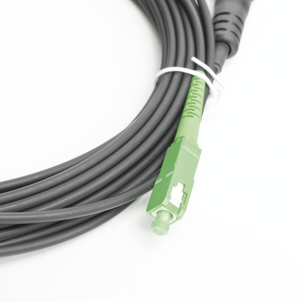 Jumper de Fibra Óptica, Conector SC/APC - Conexión a Caja FDP460, Redondo, 10 Metros (32.81 Pies), Forro 3 mm, G657A2, Negro - Imagen 4