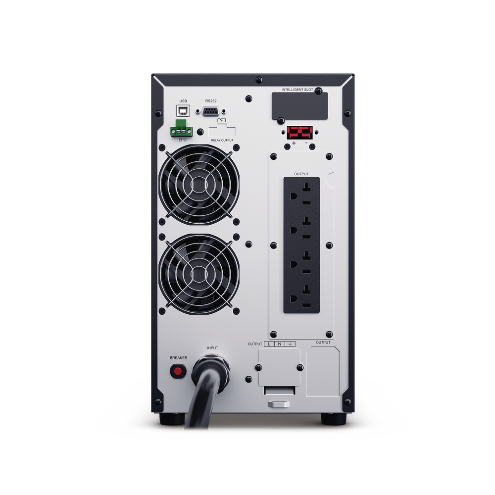UPS de 3000 VA/2700 W, Online Doble Conversión, Entrada 120 Vca NEMA L5-30P, Onda Senoidal Pura, Tipo Torre, Con 4 Tomas NEMA 5-20R y 1 Block Hardwired - Imagen 3
