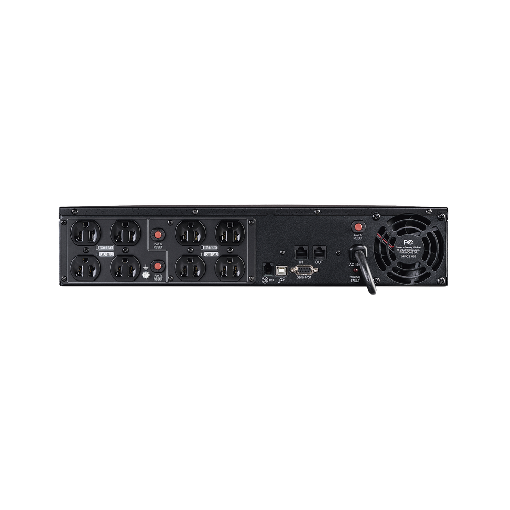 UPS de 1500 VA/1050 W, Topología Línea Interactiva, Entrada 120 Vca NEMA 5-15P, Onda Senoidal Pura, Torre o Rack 2 UR, Con 8 Tomas NEMA 5-15R - Imagen 4