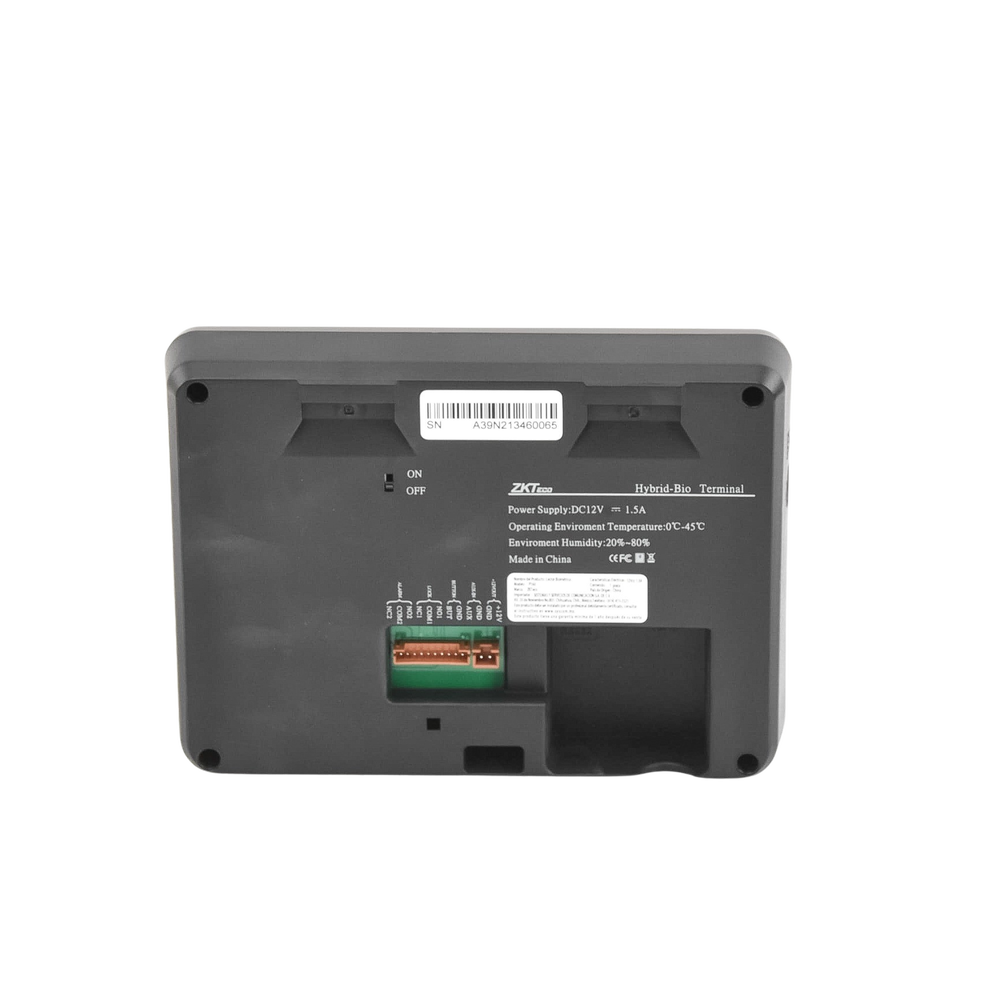 Terminal Biométrica de Palma y Huella / 600 Palmas 3,000 Huellas / Pantalla 2.8" / TCP/IP USB / 100,000 Eventos - Imagen 4