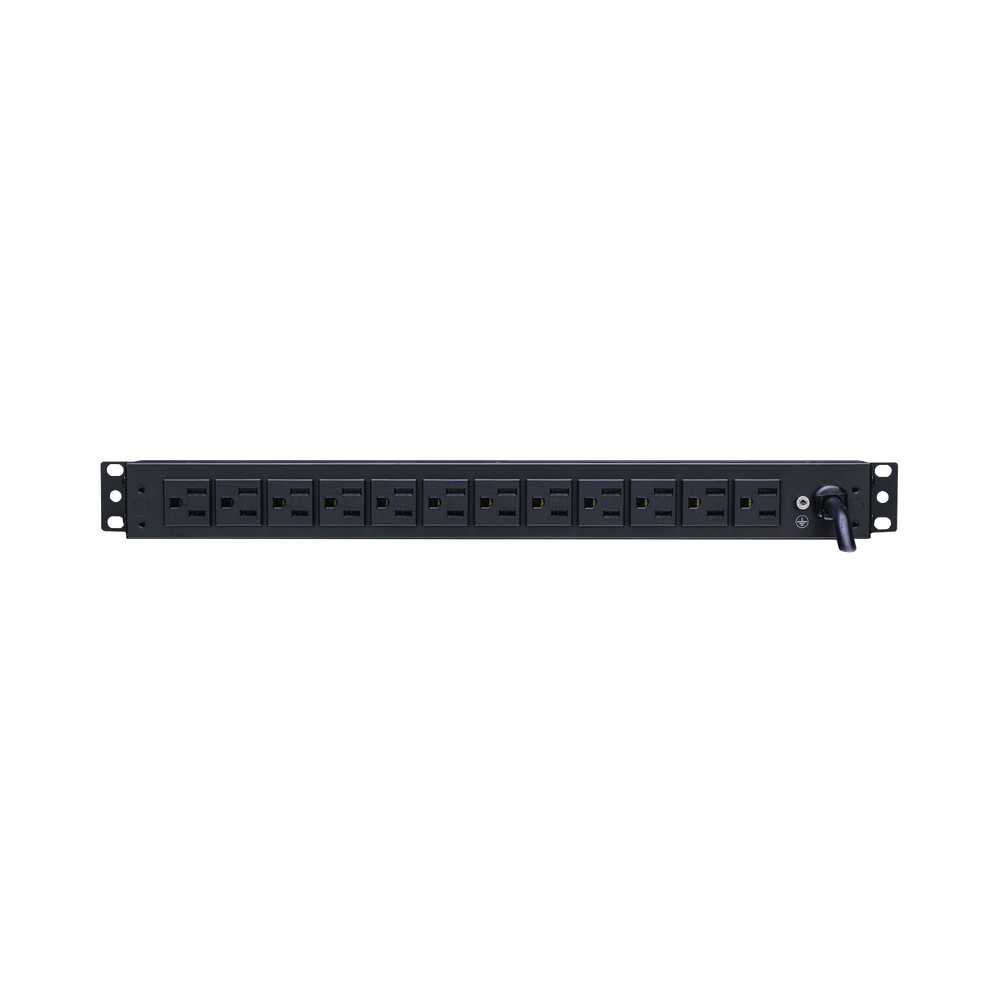 PDU Básico Para Distribución de Energía, Con 12 Tomas NEMA 5-15R Traseras, 1UR, 15 Amp, 120 Vca