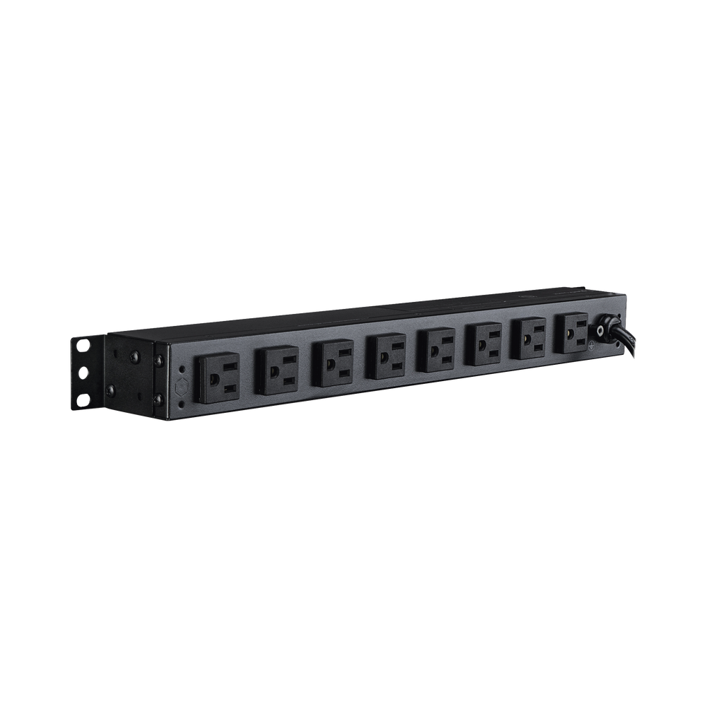 PDU Básico Para Distribución de Energía, Con 8 Tomas NEMA 5-15R Traseras y 2 Tomas 5-15R Frontales, 1UR, 15 Amp, 120 Vca - Imagen 4