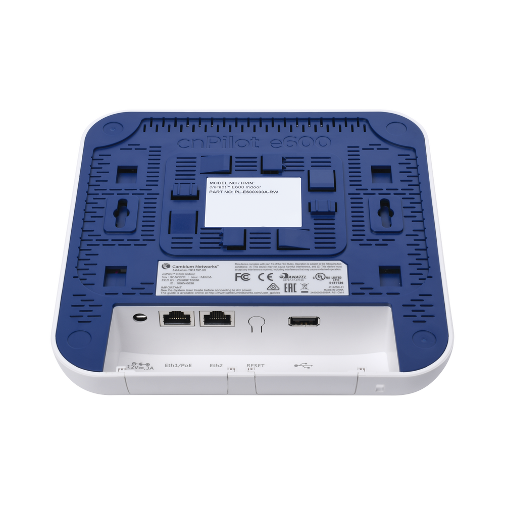 Access Point WiFi cnPilot e600 Indoor para alta cobertura y densidad de usuarios, Doble Banda, Wave 2, MU-MIMO 4X4, antena Beamforming Omnidireccional, hasta 512 clientes - Imagen 4