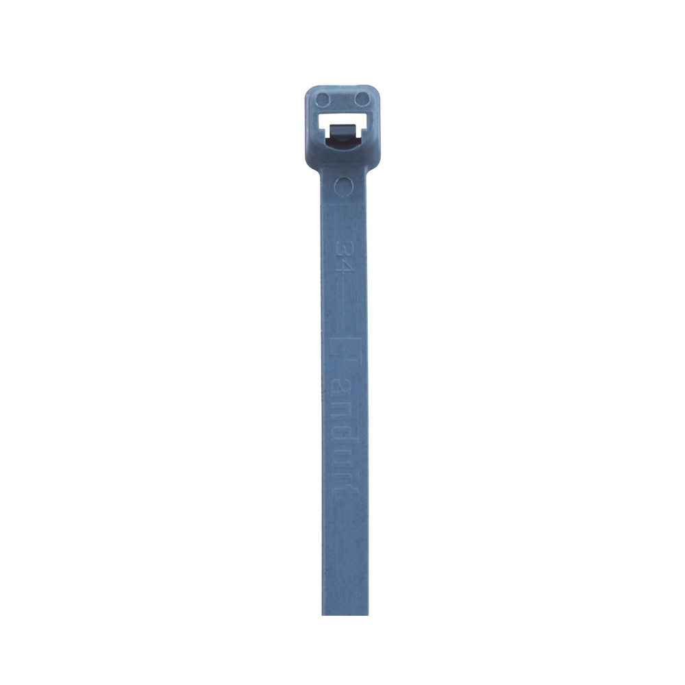 Cincho Pan-Ty™ 203mm Largo x 3.4mm ancho, Intermedio de Nylon 6.6 y Metal Detectable, Color Azul. 100 Piezas. - Imagen 3