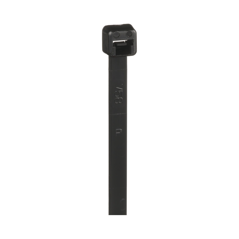 Cincho de Nylon 6.6 de Bloqueo, 188 mm largo x 4.8mm ancho, Color Negro, Exterior Resistente a Rayos UV, Paquete de 1000pz - Imagen 2
