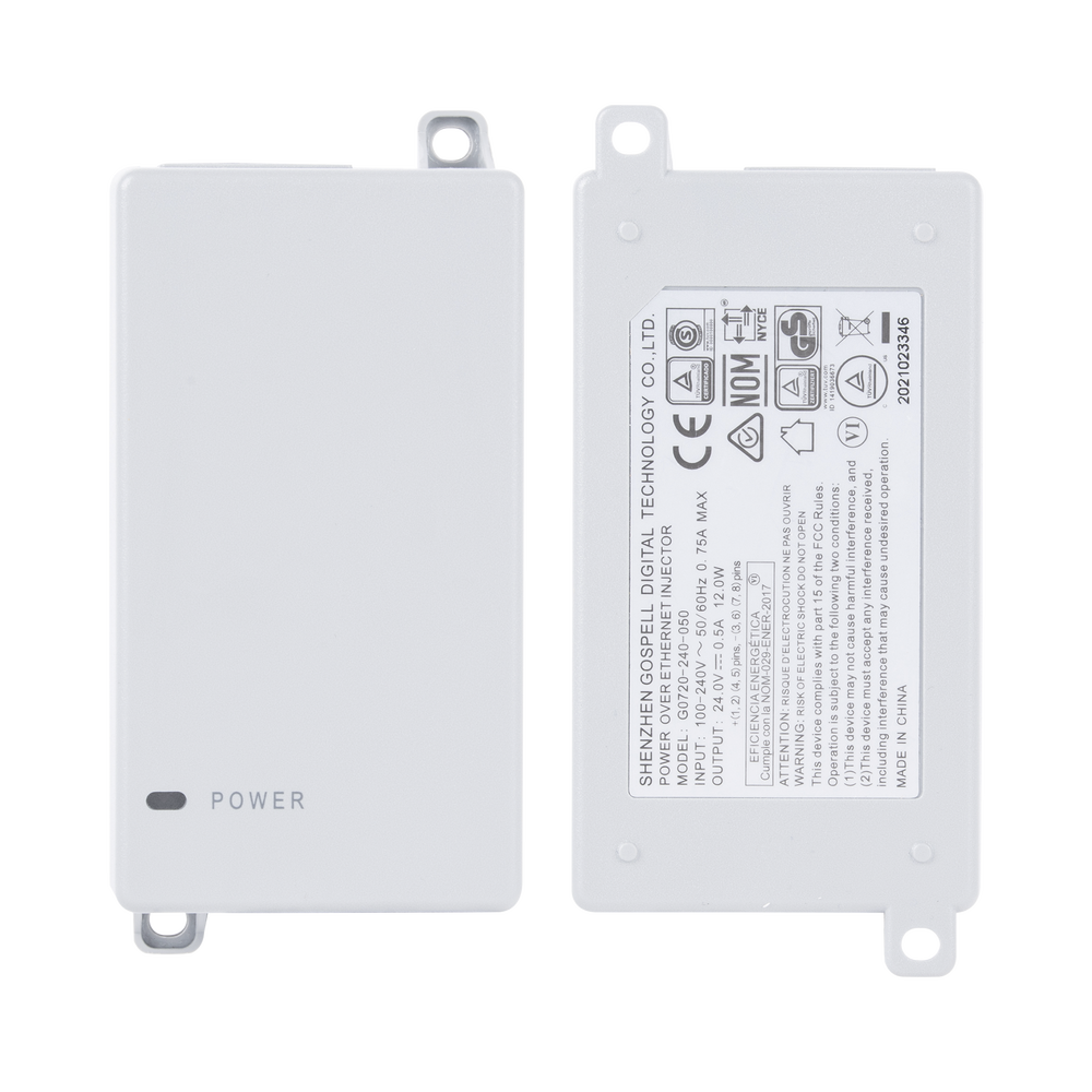 Inyector PoE Pasivo Gigabit de pared para C5x, C5c, de Mimosa, Voltaje de salida 24Vcc. - Imagen 3