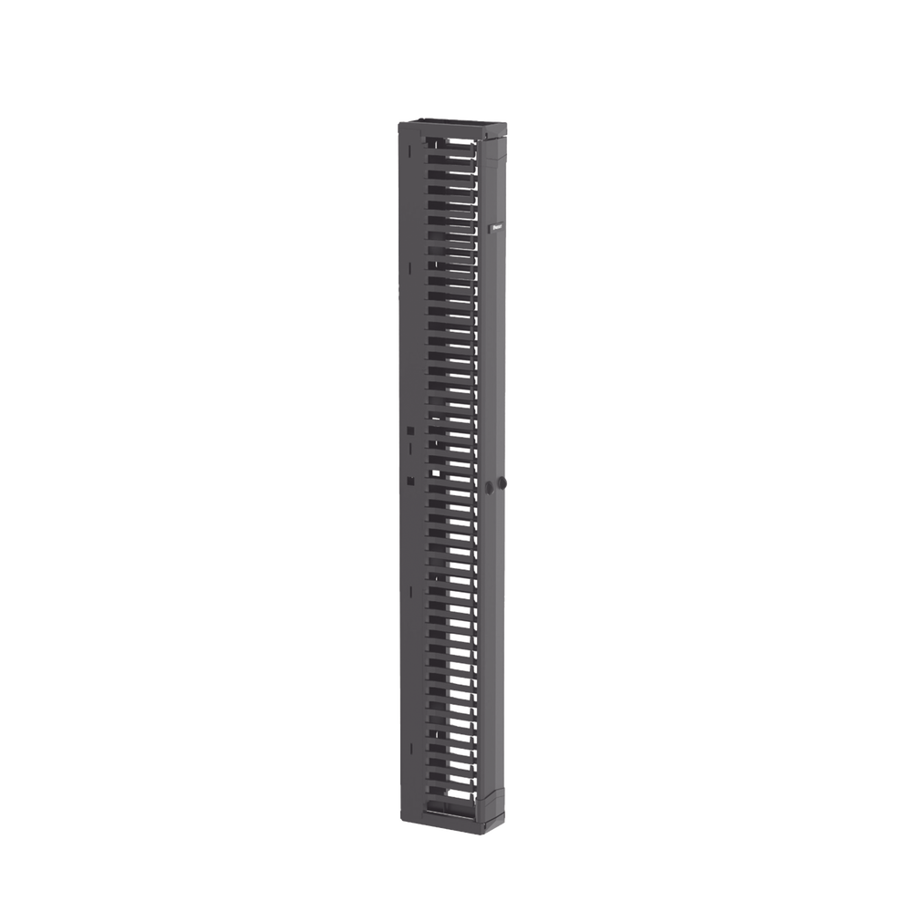 Organizador Vertical PatchRunner™, Sencillo (Solo Frontal), Para Rack Abierto de 45 Unidades, 6 in de Ancho, Color Negro - Imagen 4