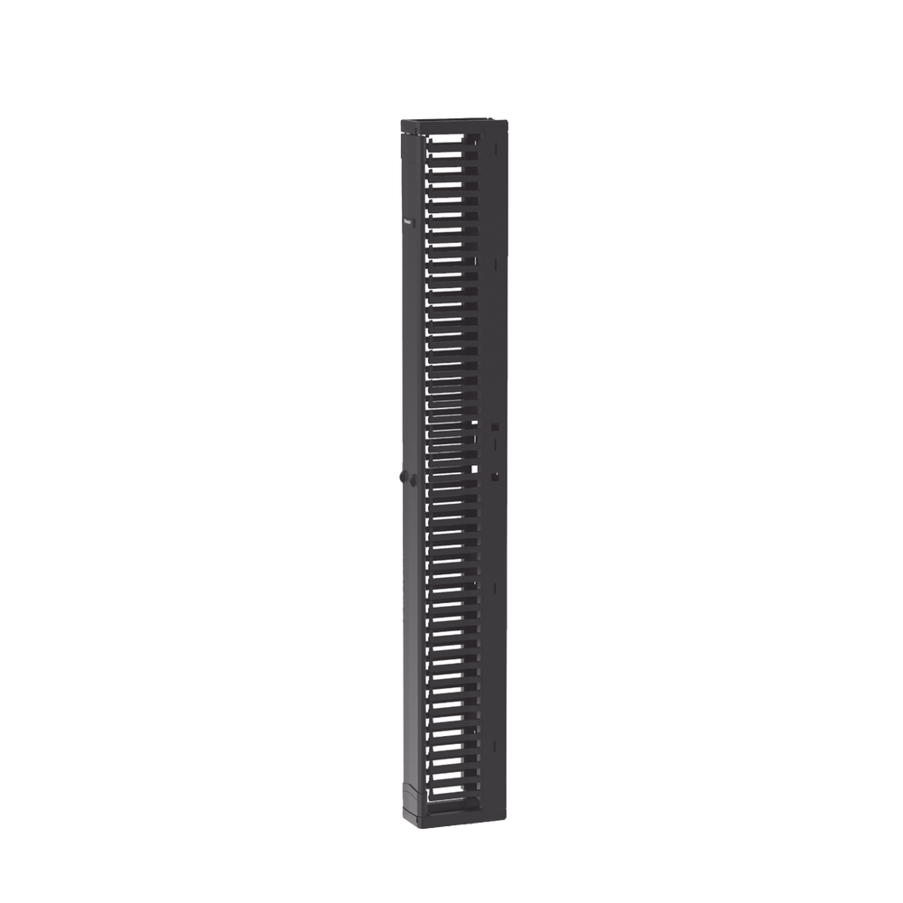 Organizador Vertical PatchRunner™, Sencillo (Solo Frontal), Para Rack Abierto de 45 Unidades, 6 in de Ancho, Color Negro - Imagen 3