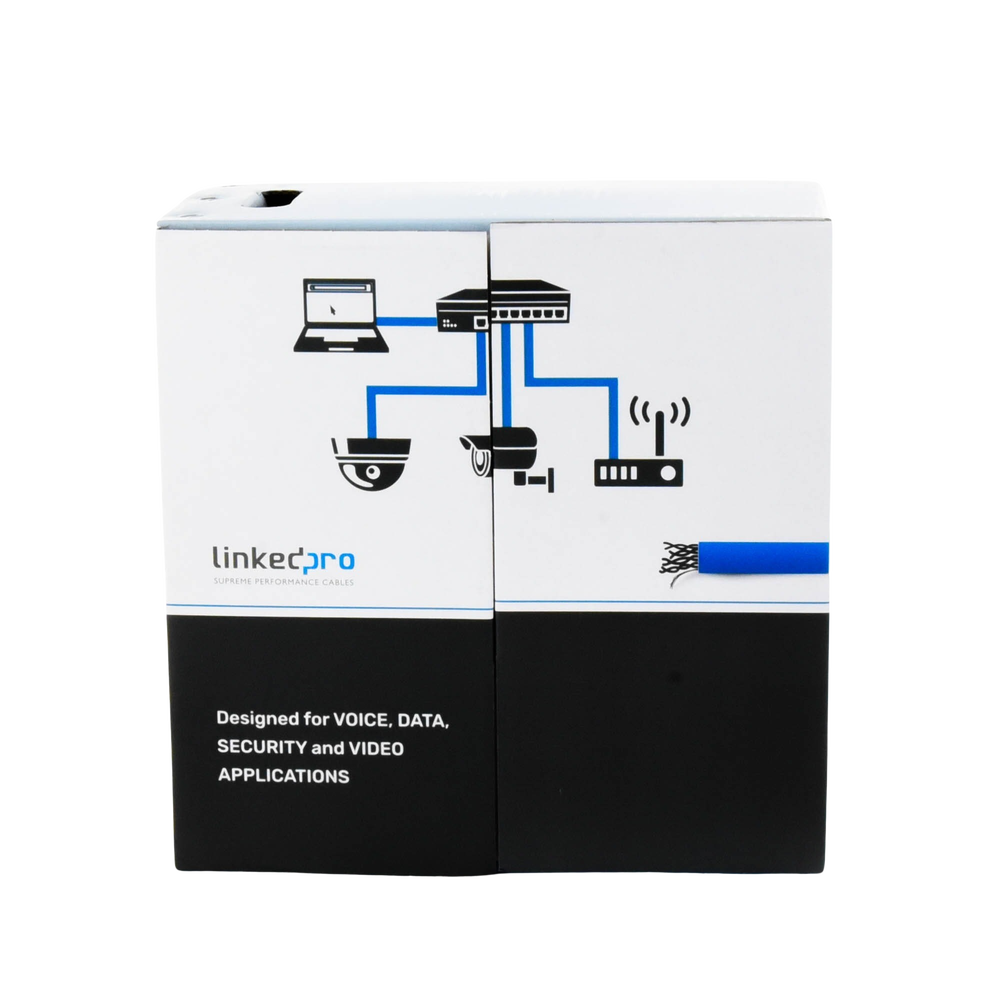 Bobina de Cable de 305 Metros (1000 Pies) Cat6+, CM, Calibre 23 Alto Rendimiento, ETL, UL, Color Azul, Super Flexible, para Aplicaciones de Video Vigilancia, Video HD, y Redes de Datos. Uso Interior. - Imagen 6