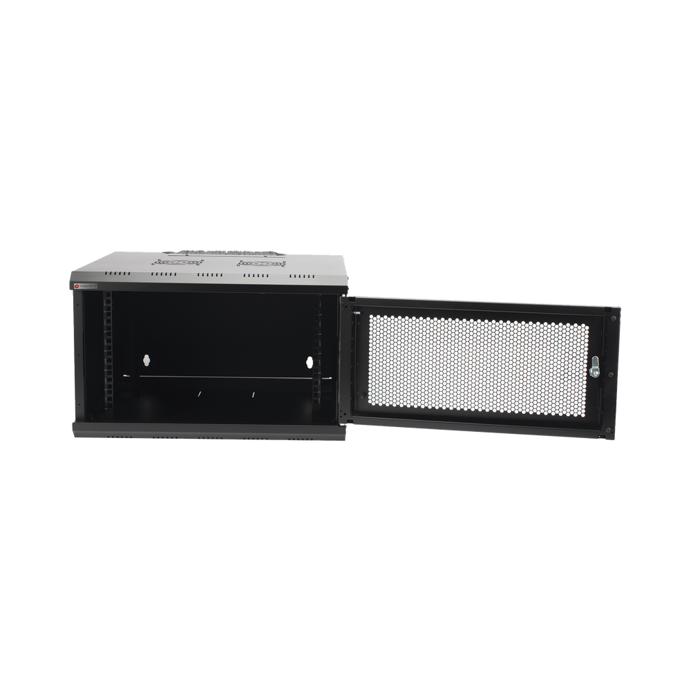 Gabinete de Pared PRECISION 19 in 6UR (455mm) - Puerta Perforada Incluye: 2 Ventiladores y Panel Cepillo - Imagen 4