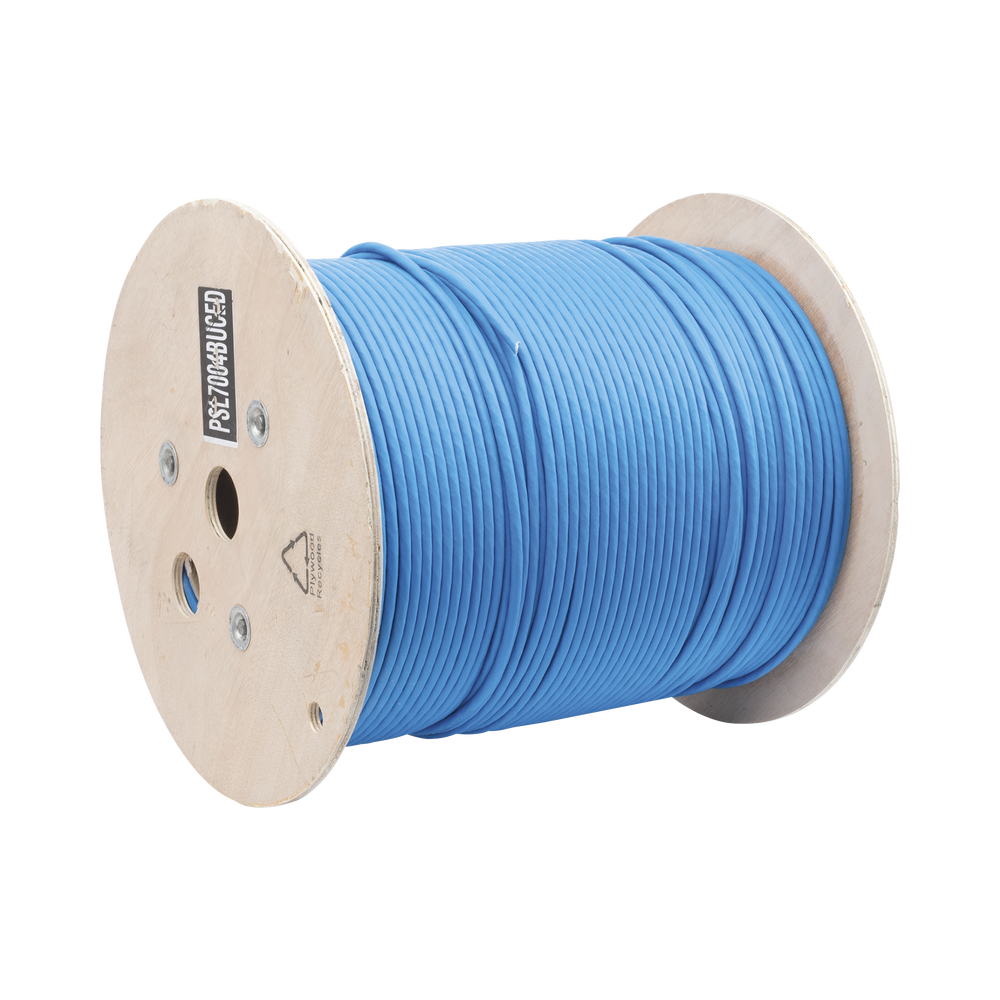 Bobina de Cable Blindado S/FTP de 4 Pares, Cat7, Inmune a Ruido e Interferencias, LSZH (Bajo Humo, Cero Halógenos), Color Azul, Bobina de 500 Metros (1640 Pies) - Imagen 3