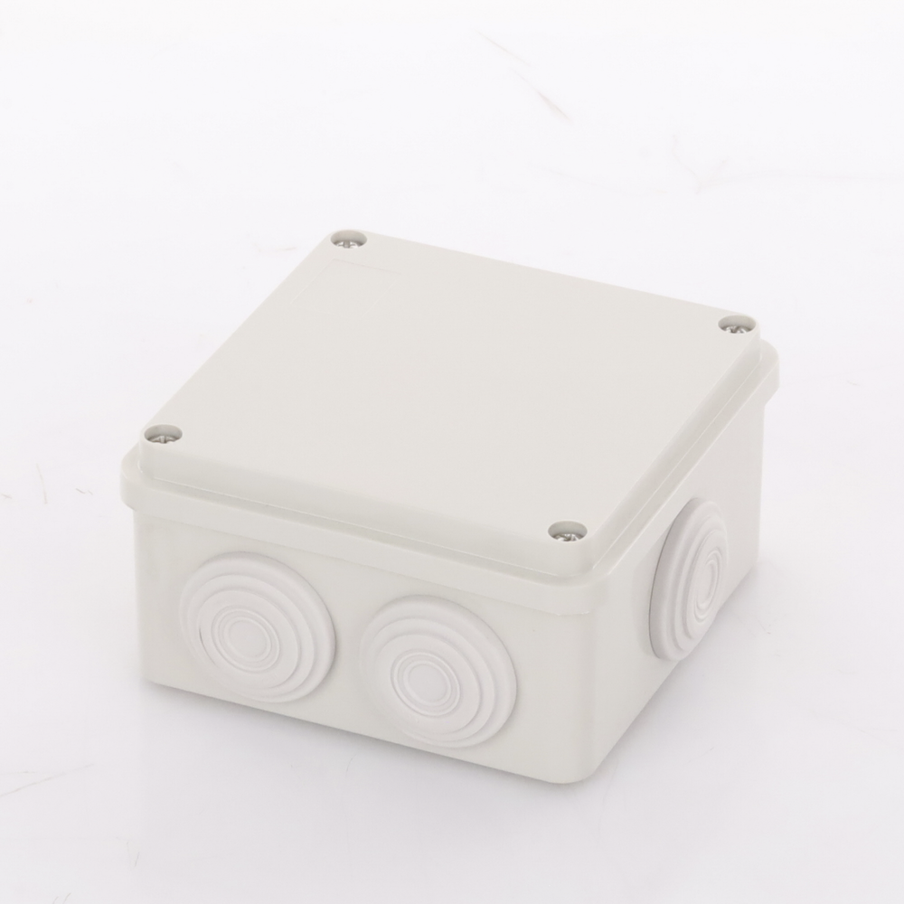 Caja Derivación-Conexión de Plástico (100 X 100 X 54 mm) con 7 Glándulas de Goma. Para Instalaciones Comerciales, Residenciales e Industriales. Incluye Tornillería para su Tapa. - Imagen 3