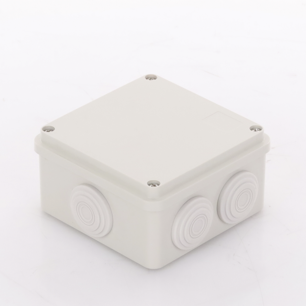 Caja Derivación-Conexión de Plástico (100 X 100 X 54 mm) con 7 Glándulas de Goma. Para Instalaciones Comerciales, Residenciales e Industriales. Incluye Tornillería para su Tapa. - Imagen 4