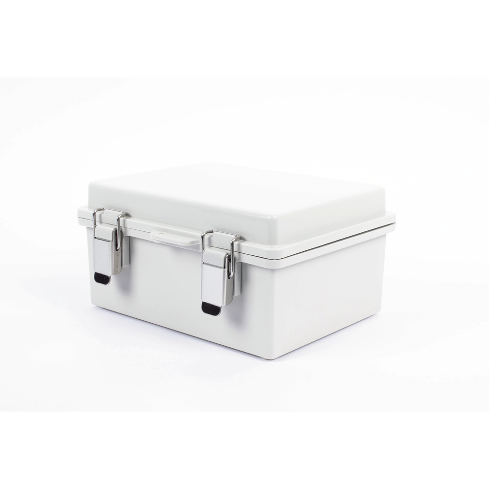 Gabinete de Plástico ABS, Uso en Intemperie IP66 (170 x 220 x 110 mm) Cierre por broche Inoxidable y Permite Cerrado con Candado y Llave (Perno 5mm) No Incluido - Imagen 3
