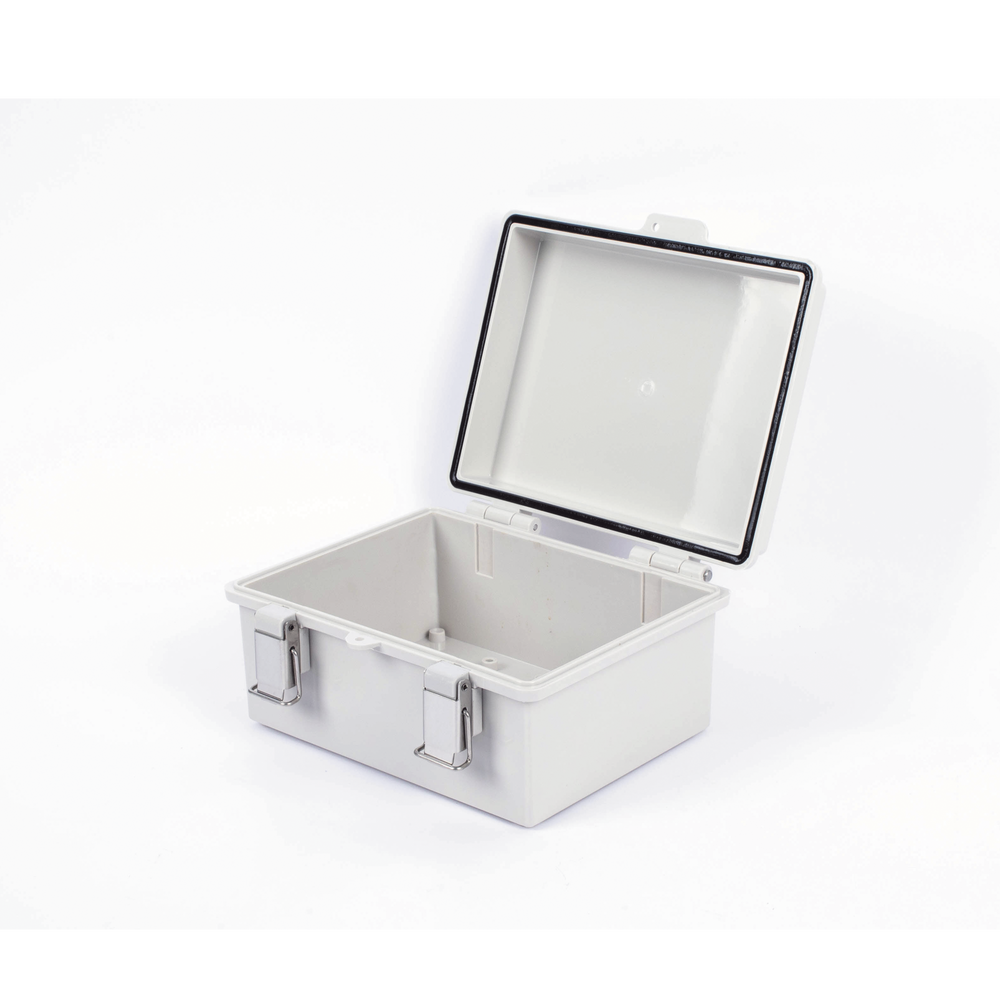 Gabinete de Plástico ABS, Uso en Intemperie IP66 (170 x 220 x 110 mm) Cierre por broche Inoxidable y Permite Cerrado con Candado y Llave (Perno 5mm) No Incluido - Imagen 5