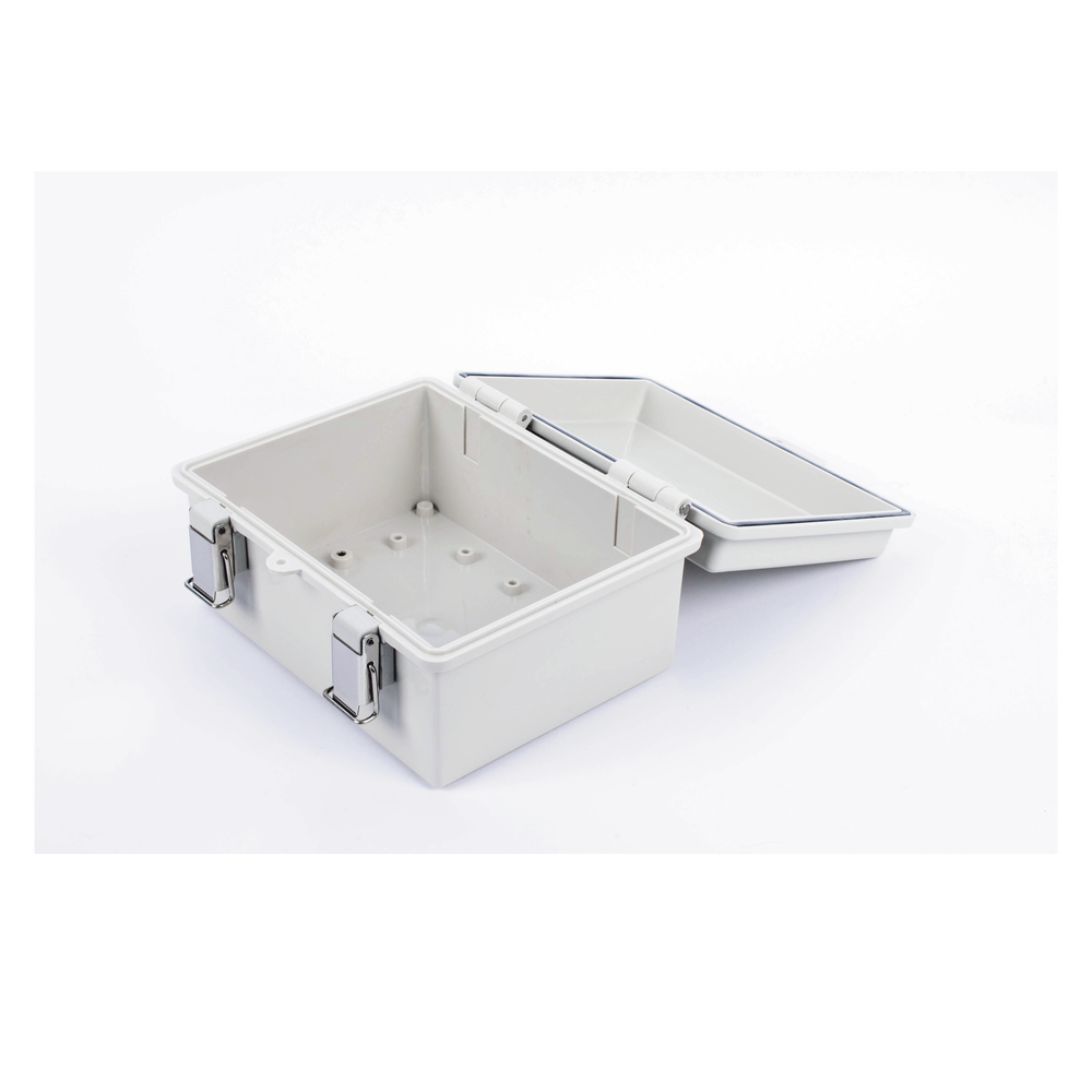 Gabinete de Plástico ABS, Uso en Intemperie IP66 (170 x 220 x 110 mm) Cierre por broche Inoxidable y Permite Cerrado con Candado y Llave (Perno 5mm) No Incluido - Imagen 6
