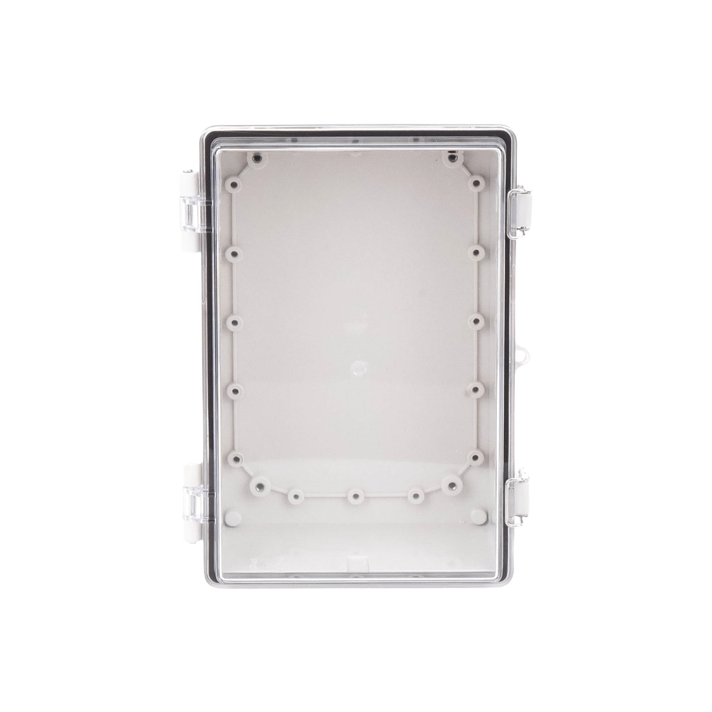 Gabinete Plástico ABS, Puerta Transparente, Uso en Intemperie IP66 (190 x 290 x 140 mm) cierre por Broche Inoxidable y Permite Cerrado con Candado y Llave (Perno 5mm) No Incluido - Imagen 3