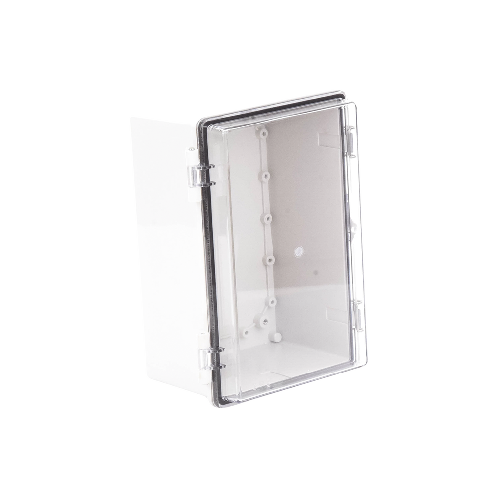 Gabinete Plástico ABS, Puerta Transparente, Uso en Intemperie IP66 (190 x 290 x 140 mm) cierre por Broche Inoxidable y Permite Cerrado con Candado y Llave (Perno 5mm) No Incluido - Imagen 5