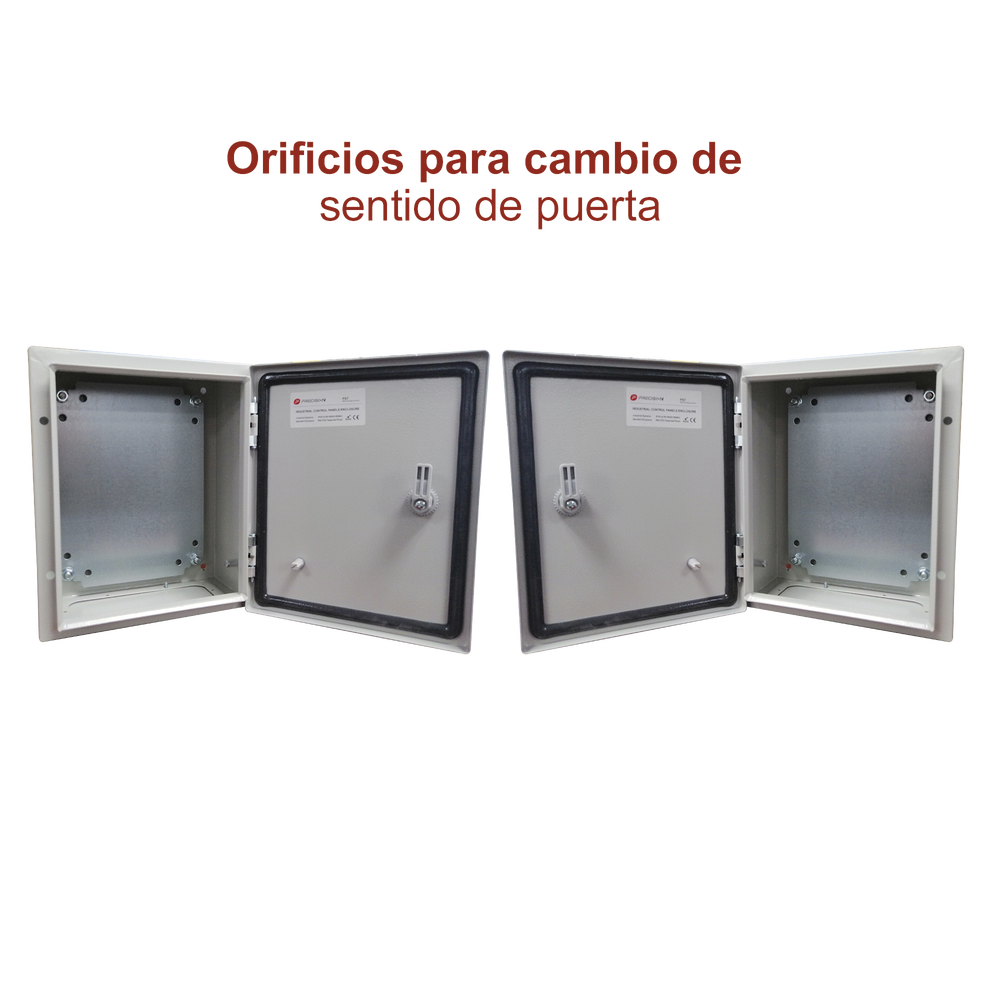 Gabinete de Acero IP66 Uso en Intemperie (300 x 400 x 200 mm) con Placa Trasera Interior de Metal y Compuerta Inferior Atornillable (Incluye Chapa y Llave T). - Imagen 6