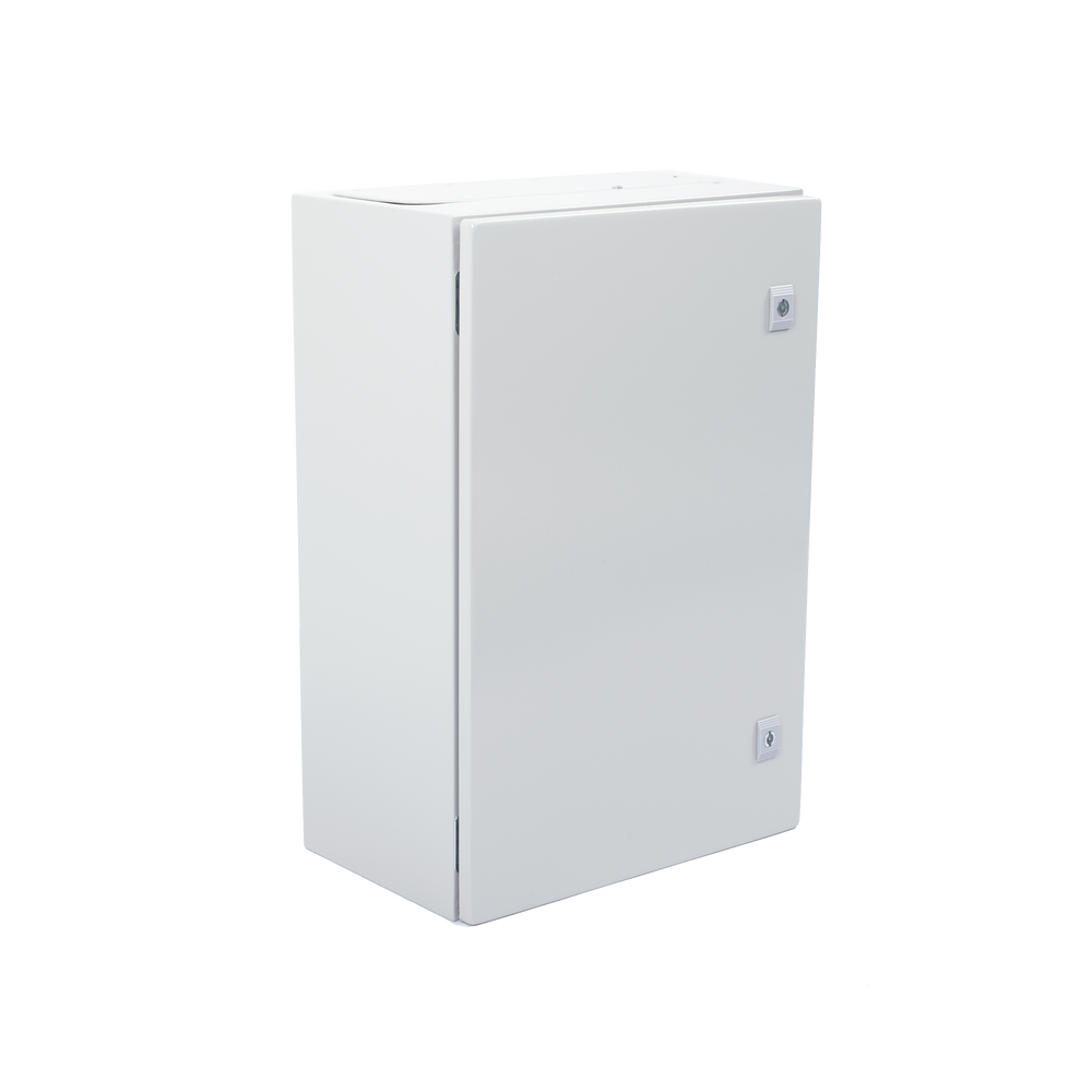 Gabinete de Acero IP66 Uso en Intemperie (400 x 600 x 250 mm) con Placa Trasera Interior Metálica y Compuerta Inferior Atornillable (Incluye Chapa y Llave T). - Imagen 3