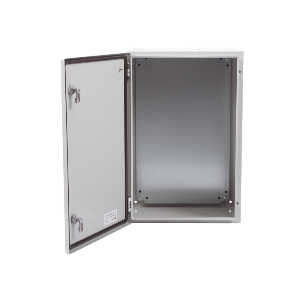Gabinete de Acero IP66 Uso en Intemperie (400 x 600 x 250 mm) con Placa Trasera Interior Metálica y Compuerta Inferior Atornillable (Incluye Chapa y Llave T). - Imagen 5
