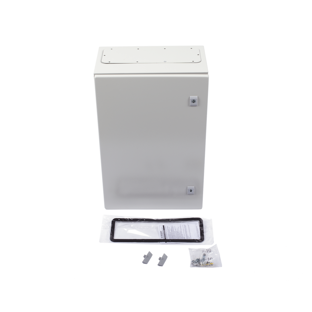 Gabinete de Acero IP66 Uso en Intemperie (400 x 600 x 250 mm) con Placa Trasera Interior Metálica y Compuerta Inferior Atornillable (Incluye Chapa y Llave T). - Imagen 6