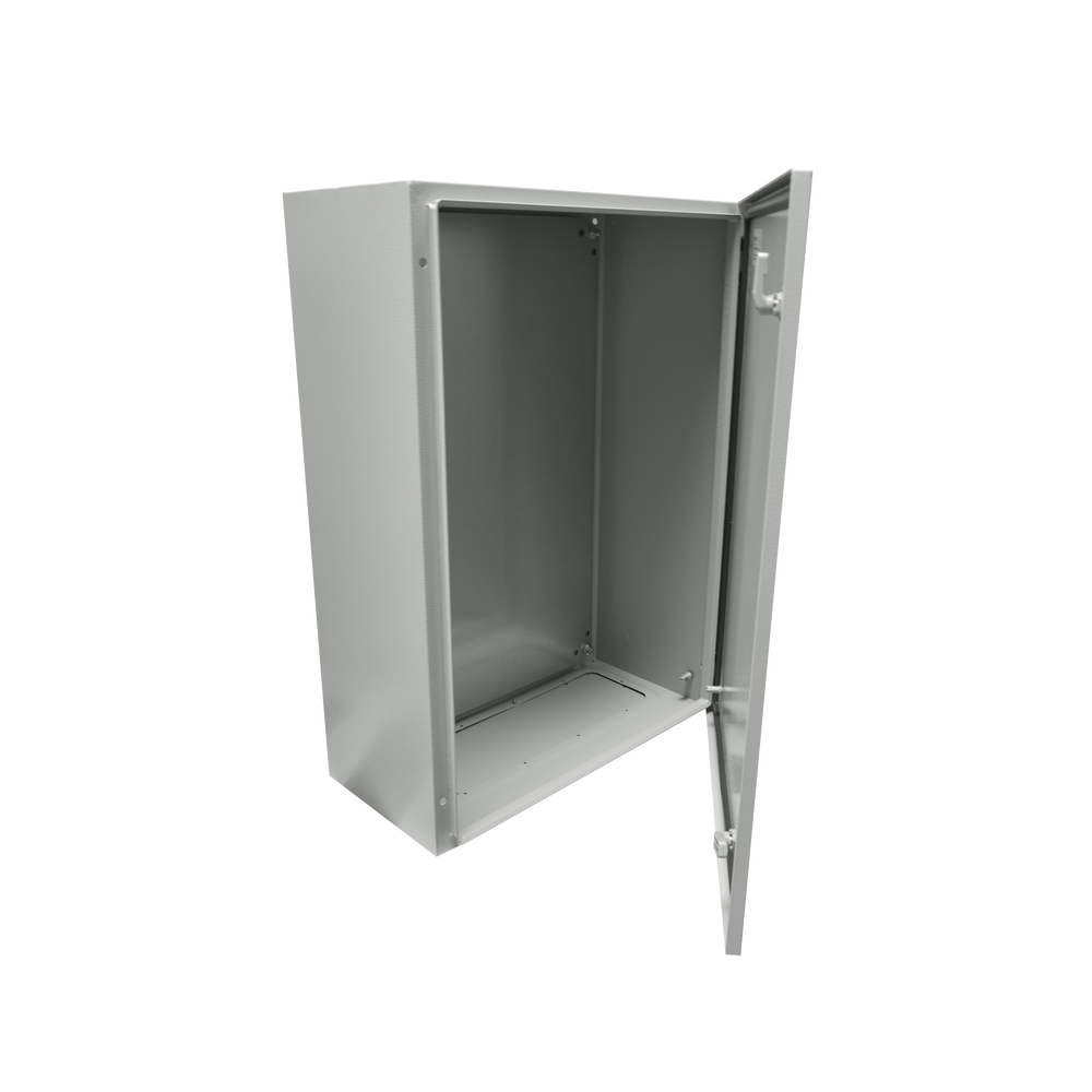 Gabinete de Acero IP66 Uso en Intemperie (500 x 700 x 250 mm) con Placa Trasera Interior Metálica y Compuerta Inferior Atornillable (Incluye Chapa y Llave T). - Imagen 5