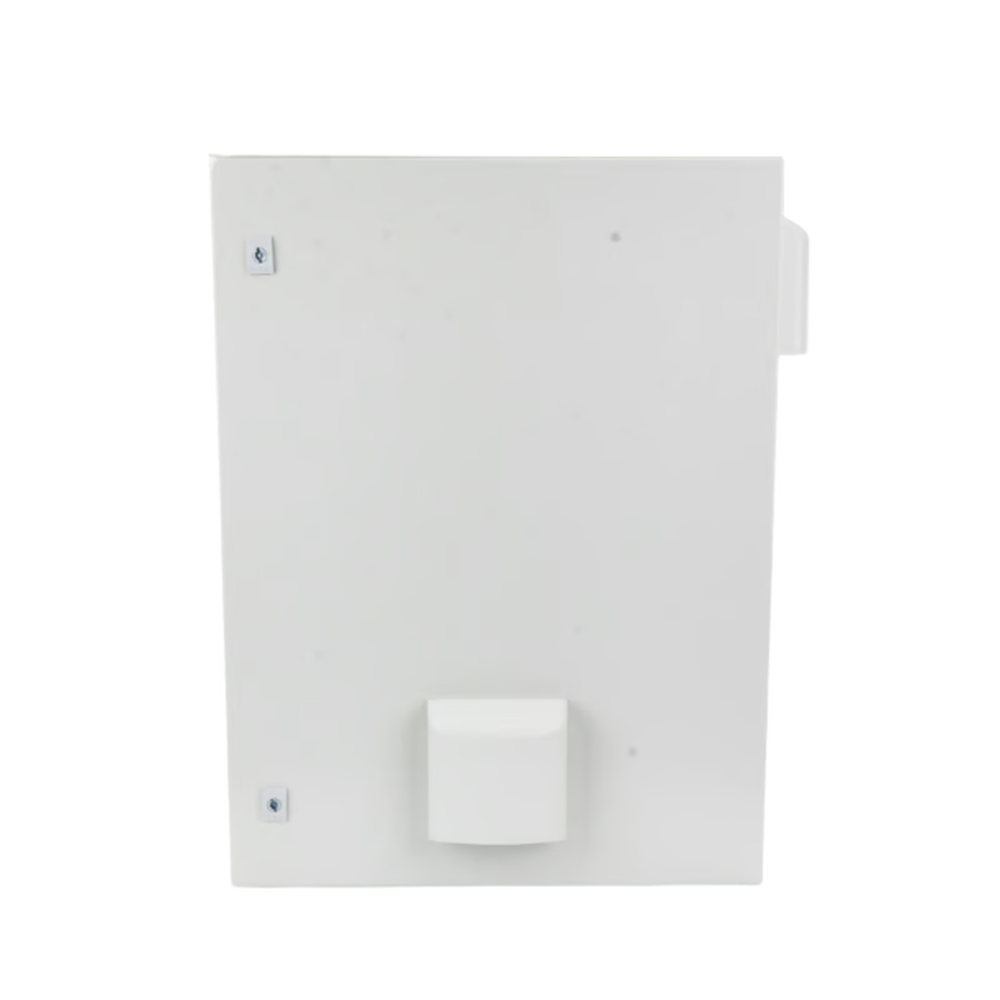 Gabinete Ventilado de Acero IP55 Uso en Exterior (500 x 700 x 250 mm) con Placa Trasera Interior Metálica y Compuerta Inferior Atornillable. Incluye Ventilador, Ventilas, filtros, Chapas y Llave T.
