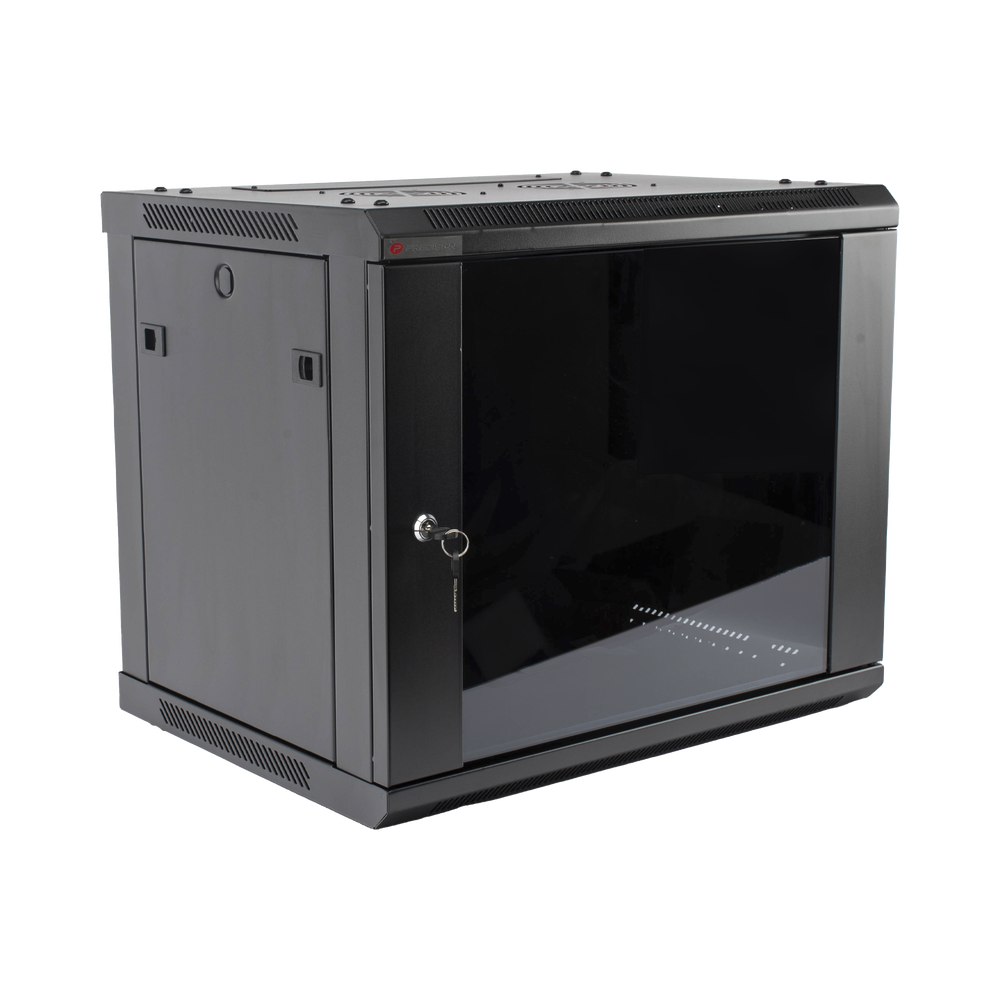 Gabinete PRECISION, Con Puerta de Cristal Templado, de 19in, 9UR, 450mm de Profundidad, Color Negro - Imagen 2