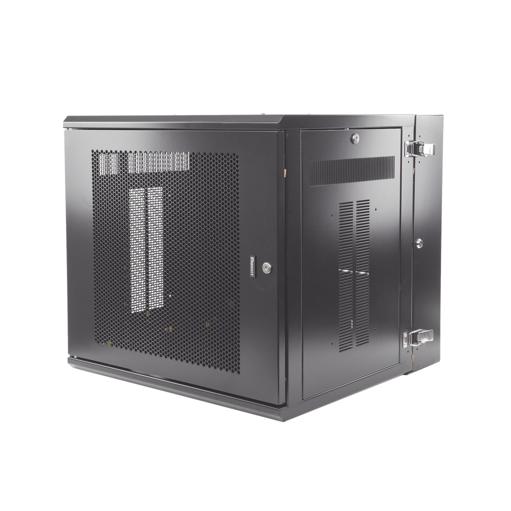 Gabinete PanZone de Montaje en Pared, de 19in, Puerta Ventilada, 12 UR, 635mm de Profundidad, Color Negro - Imagen 3