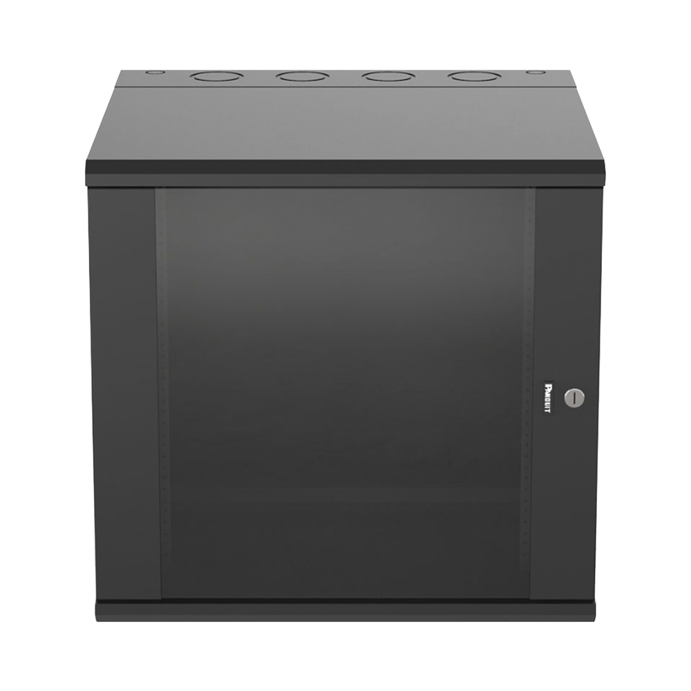 Gabinete PanZone de Montaje en Pared, de 19in, Puerta con Ventana de Seguridad, 12 UR, 635mm de Profundidad, Color Negro - Imagen 3