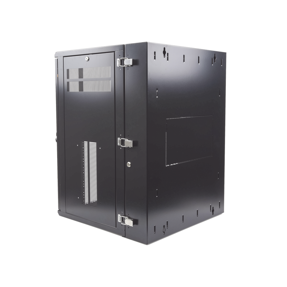 Gabinete PanZone de Montaje en Pared, de 19in, Puerta con Ventana de Seguridad, 18 UR, 635mm de Profundidad, Color Negro - Imagen 5