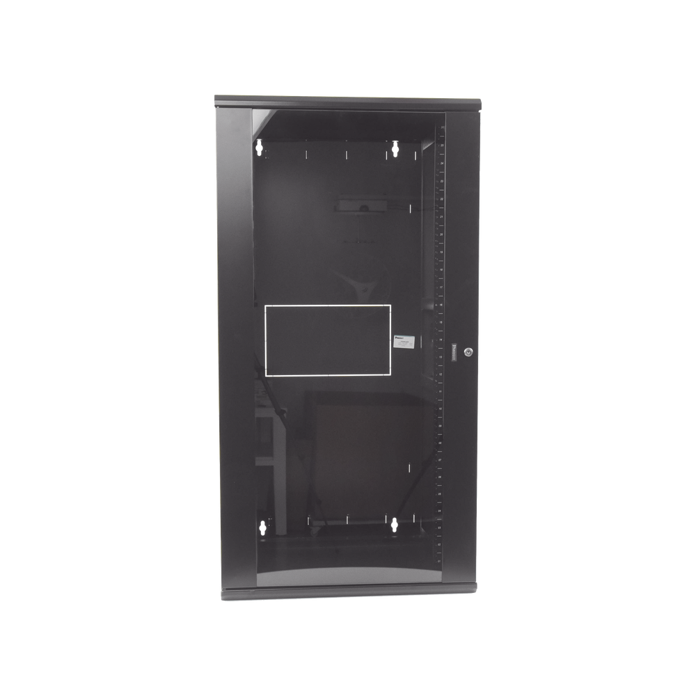 Gabinete PanZone de Montaje en Pared, de 19in, Puerta con Ventana de Seguridad, 26 UR, 635mm de Profundidad, Color Negro - Imagen 5