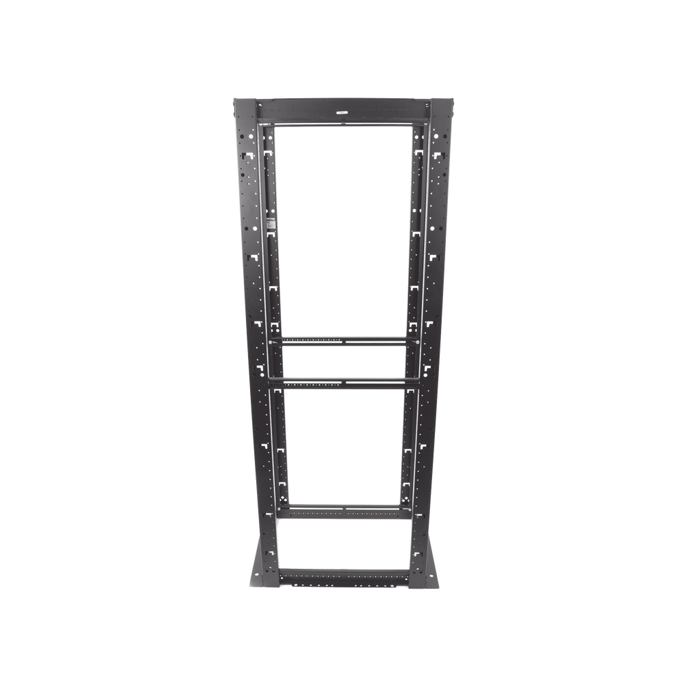 Rack de Cuatro Postes Estándar de 19", Rieles Numerados y Roscados #12-24, Profundidad Máxima de 30 in, 45 Unidades de Rack, Color Negro - Imagen 4