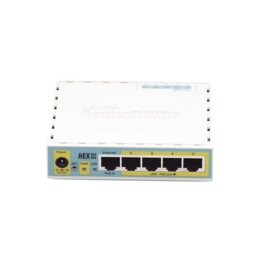 (hEX PoE LITE) RouterBoard, 5 Puertos Fast Ethernet, 4 con PoE Pasivo, 1 Puerto USB - Imagen 4