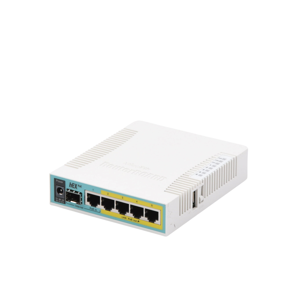 (hEX PoE) Routerboard 5 puertos Gigabit Ethernet PoE 802.3at, 1 Puerto USB - Imagen 3