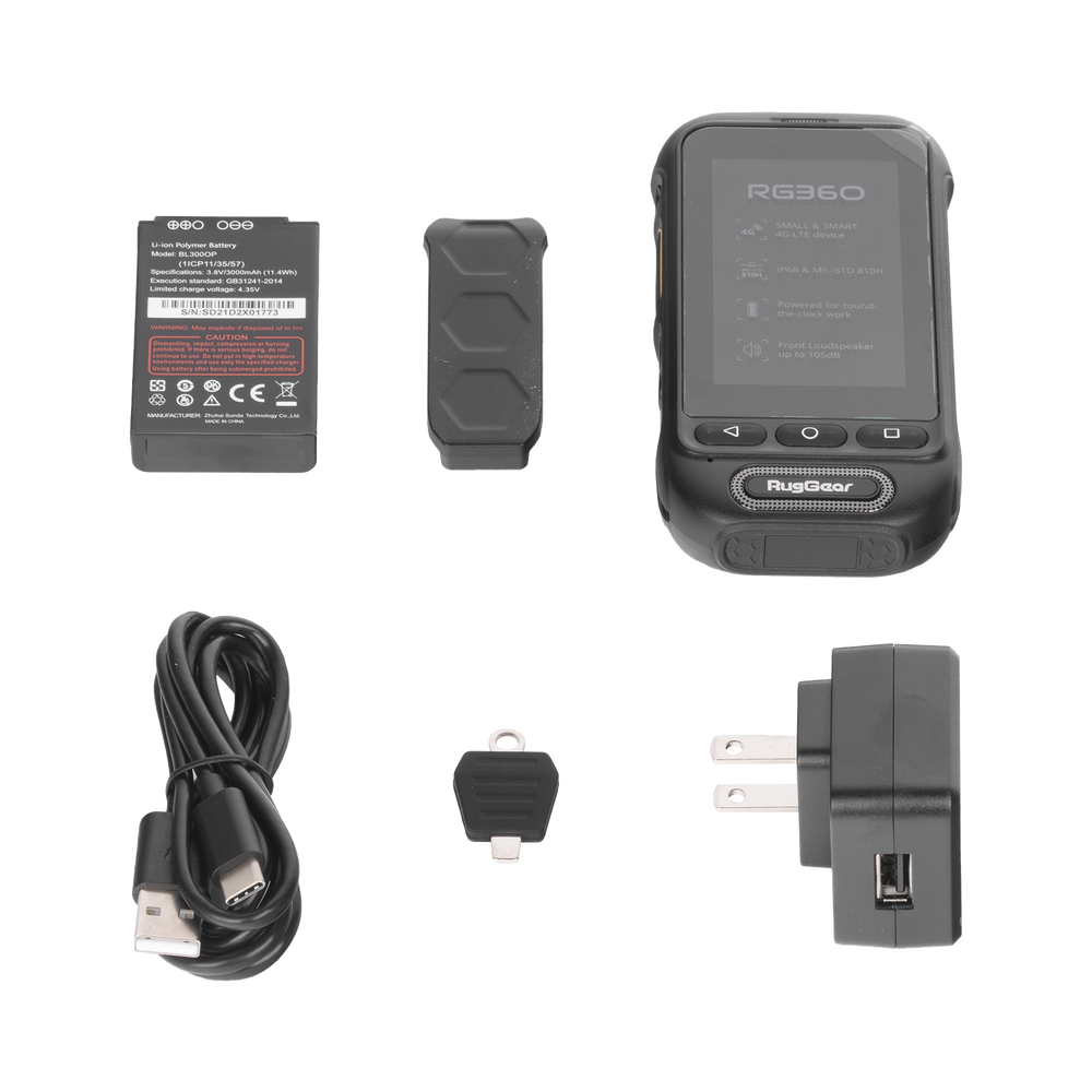 Radio PoC LTE RugGear RG360 / Altavoz 2W 105 dB / 3GPP Mission-Critical PTT / IP68 y MIL-STD-810H / Batería Extraíble 3000 mAh / 197 g / Multi APN - Imagen 6