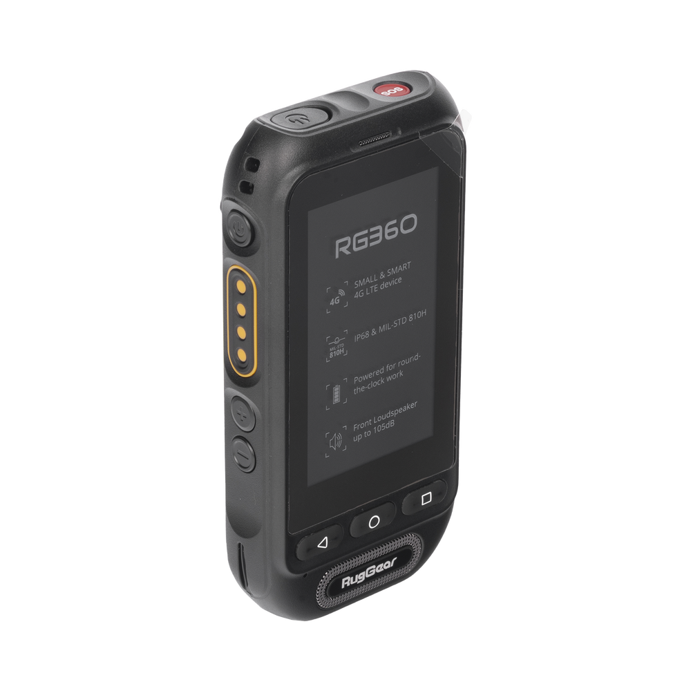 Radio PoC LTE RugGear RG360 / Altavoz 2W 105 dB / 3GPP Mission-Critical PTT / IP68 y MIL-STD-810H / Batería Extraíble 3000 mAh / 197 g / Multi APN - Imagen 3