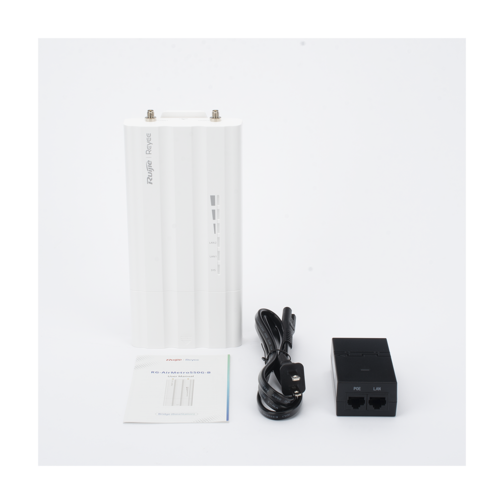 Estación Base Conectorizada 5 GHz PtP PtMP / 802.11ac Wave2 867 Mbps / 30 dBm (1,000 mW) / 32 Clientes / Auto-Emparejamiento WPS / Doble Puerto Gigabit PoE / IP55 -40°C a +80°C / Ruijie Cloud - Imagen 4
