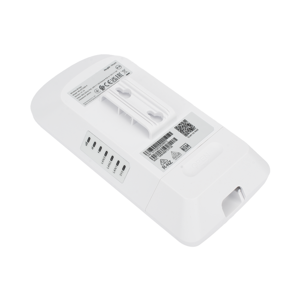 CPE Puente Inalámbrico Punto a Punto / Wi-Fi 5 802.11ac Wave2 867 Mbps / Antena 13 dBi MIMO 2x2 / 2 Puertos PoE Out 802.3AF / Enlace 3 km (1.86 mi) / IP55 Exterior / Ruijie Reyee - Imagen 4