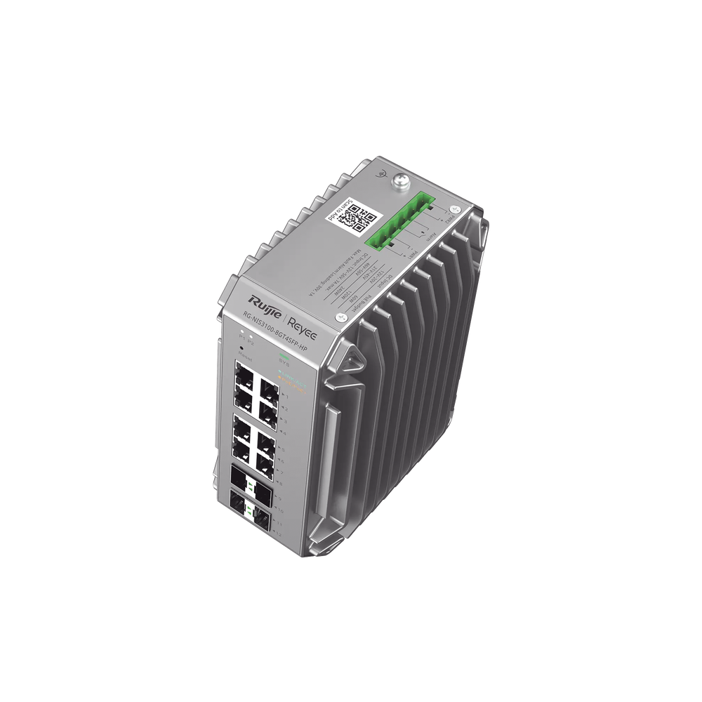 Switch Industrial PoE, Ideal para temperaturas Extremas y protección contra descargas, 8 Puertos Gigabit PoE 802.3 af/at, 4 Puertos SFP Administrable Cloud - Imagen 3