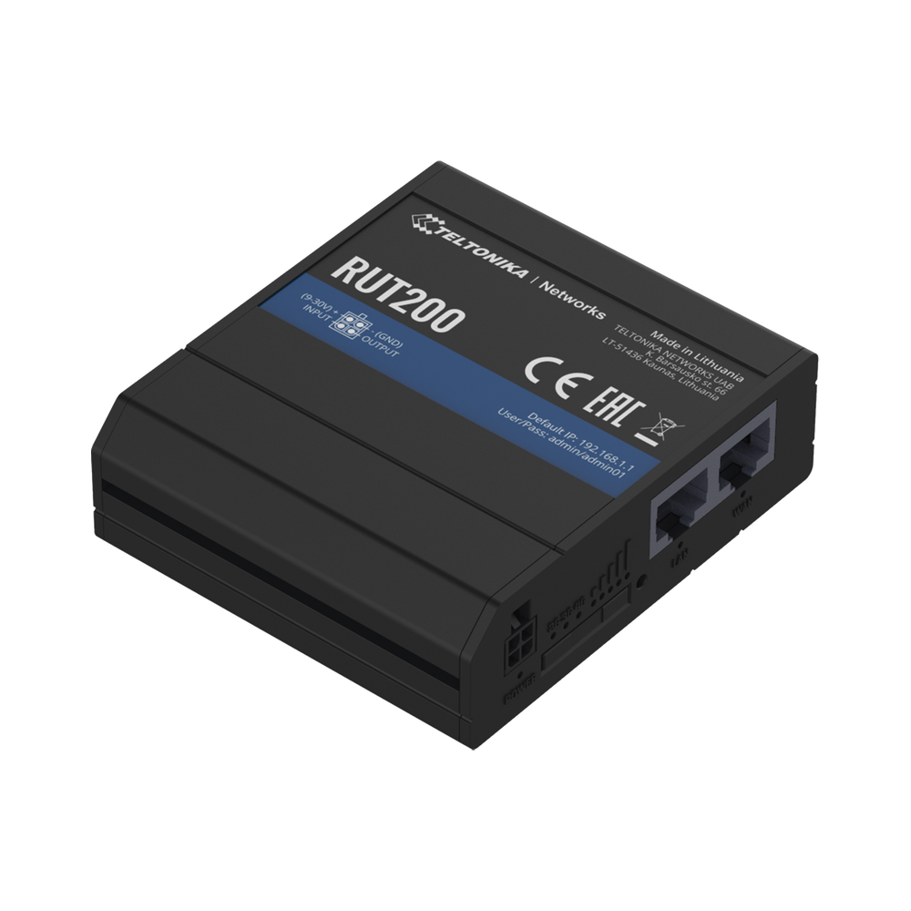 Router Industrial LTE 4G / 150 Mbps Cat 4 / 2 Puertos Ethernet / WiFi 2.4 GHz / Montaje DIN / -40°C a 75°C