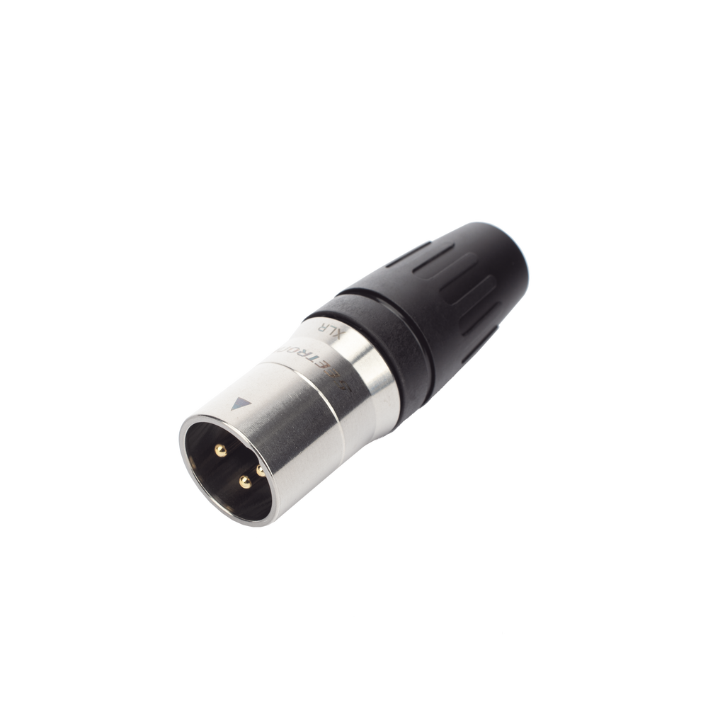 CONECTOR MACHO XLR DE 3 NÚCLEOS CON CARCASA DE ACERO INOXIDABLE Y CONTACTOS CHAPADOS EN ORO - Imagen 9