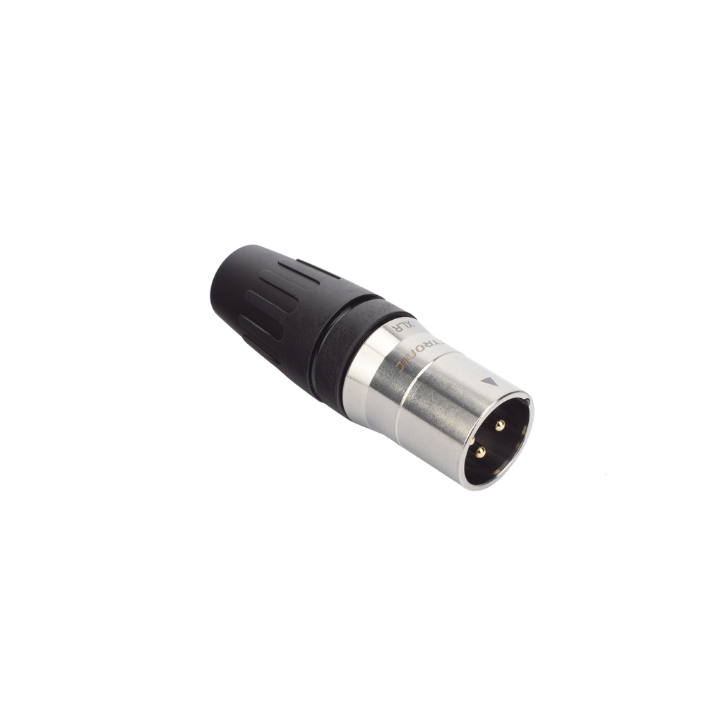 CONECTOR MACHO XLR DE 3 NÚCLEOS CON CARCASA DE ACERO INOXIDABLE Y CONTACTOS CHAPADOS EN ORO - Imagen 11