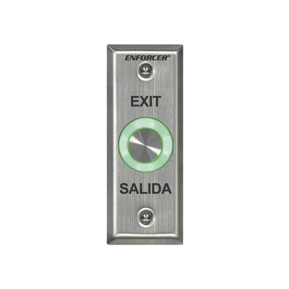 Botón de Salida con Aro Iluminado Color Verde y Rojo / IP65 / Buzzer / Función Toggle (Enclavado) / Temporizador  / Relevador NC/NO/ Uso Exterior e Interior.
