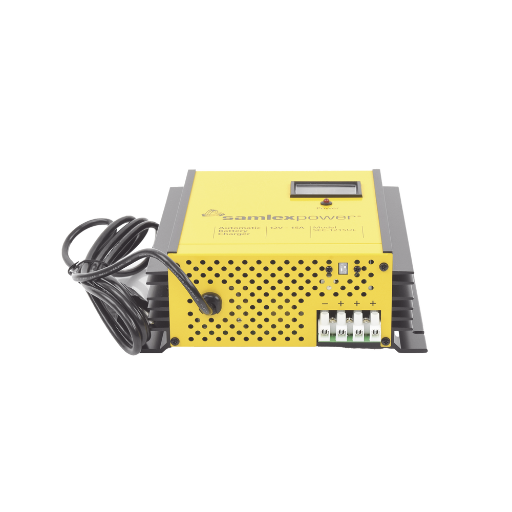 Cargador de Baterías de Plomo Ácido 12 Volts, 15 A / Bancos de 100 a 200 Ah
