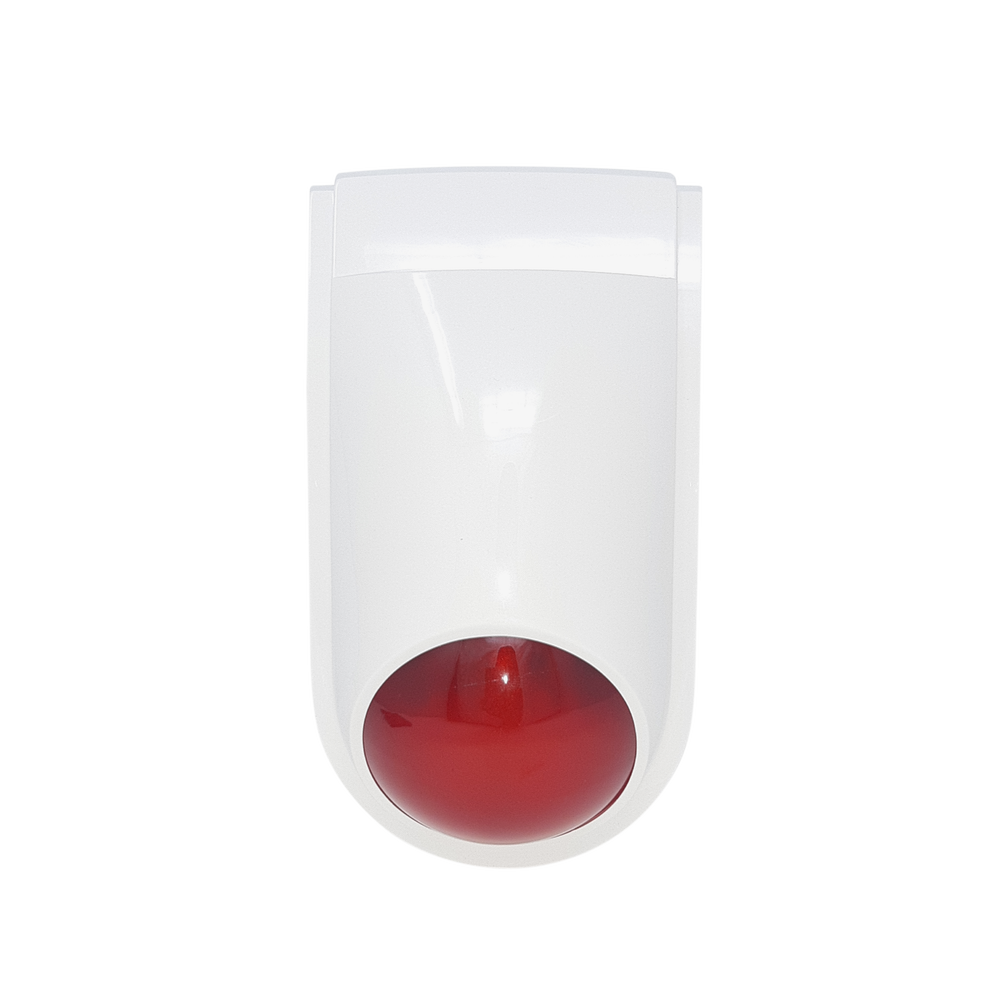 Sirena Estrobo SFIRE SF-06R / 110 dB / 12 VCC / Estrobo Rojo Integrado / Uso Interior y Exterior