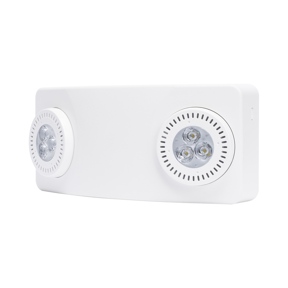 Luz de Emergencia Dual LED / 520 lúmenes / Uso Rudo / Cubierta ABS UL 5VA / Batería 9.6V 3Ah / 90 min Autonomía / Montaje Pared o Techo