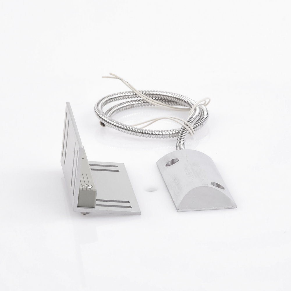 Contacto Magnético para Piso Uso Rudo / GAP 75 mm (3 in) / Cable Blindado 55 cm / Placa de Montaje en L / 12 VCC - Imagen 4
